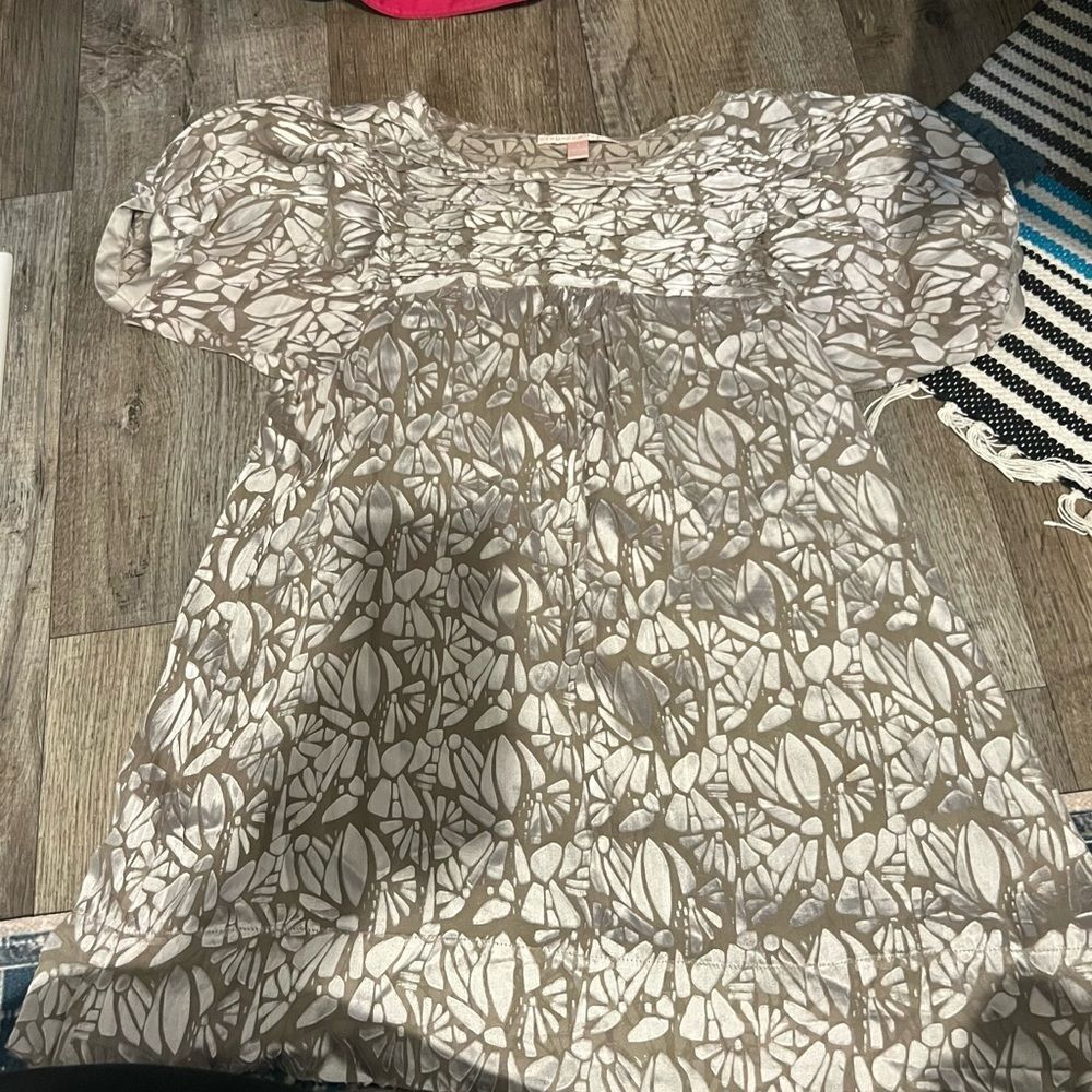 Rebecca Taylor shimmery Floral Patterned Blouse
